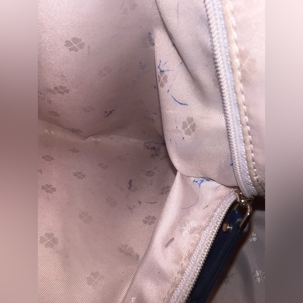 Kate Spade Blue Leather Tote Bag - Picture 10 of 11
